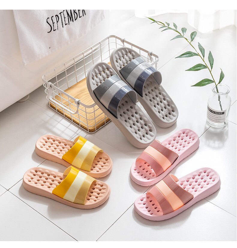 Zapatilla para baño antideslizante para hombre y mujer, zapatillas de verano resistentes al desgaste, cómodas, para interiores y baños