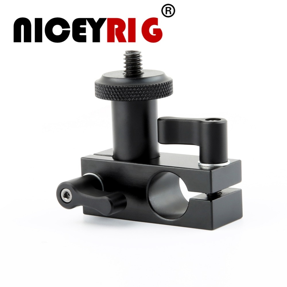 NICEYRIG 15mm Rod Clamp 1/4" Rod Stand 1/4 Mount Mini 15mm Rod Bracket DSLR LED Monitor Camera Rig DSLR Shoulder Rig Wing Nut