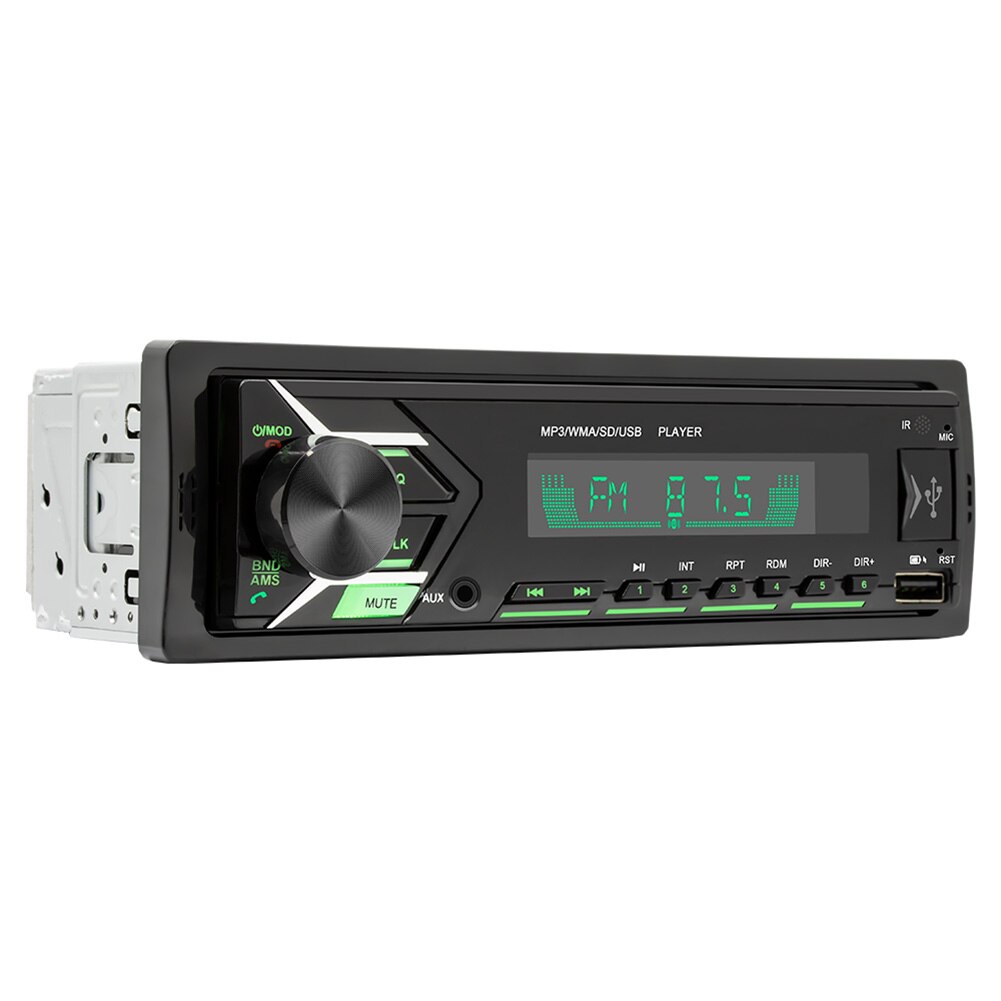 12V 1 DIN Car Radio Bluetooth Hands-Free Stereo MP3 Player Colorful Lights FM Radio SD USB AUX MP3 Player Autoradio: Default Title