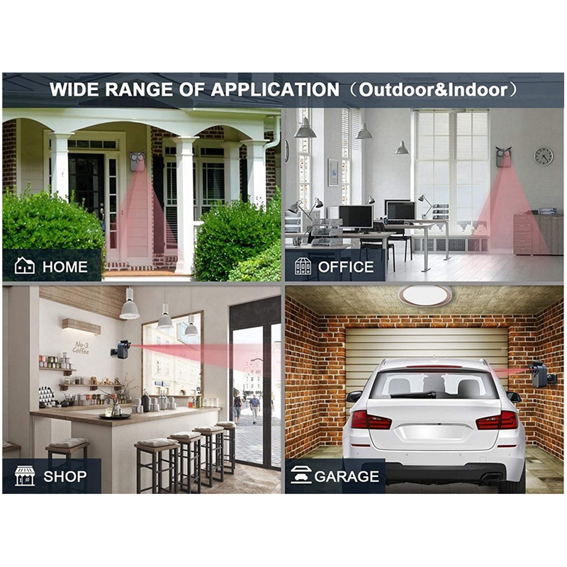 Security Alert System 1/2 Mile Wireless Lane Alerter Motion Sensors And Detectors Monitor Outdoors/Indoors,US Plug