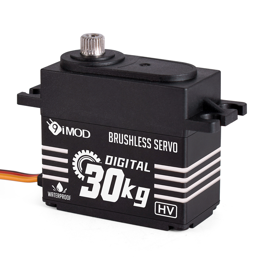 Servo sin escobillas 9imod 20/30/40KG caja de aleación de aluminio Servo de engranaje de Metal Digital impermeable para 1/8 1/10 coche trepador de control remoto barco DIY