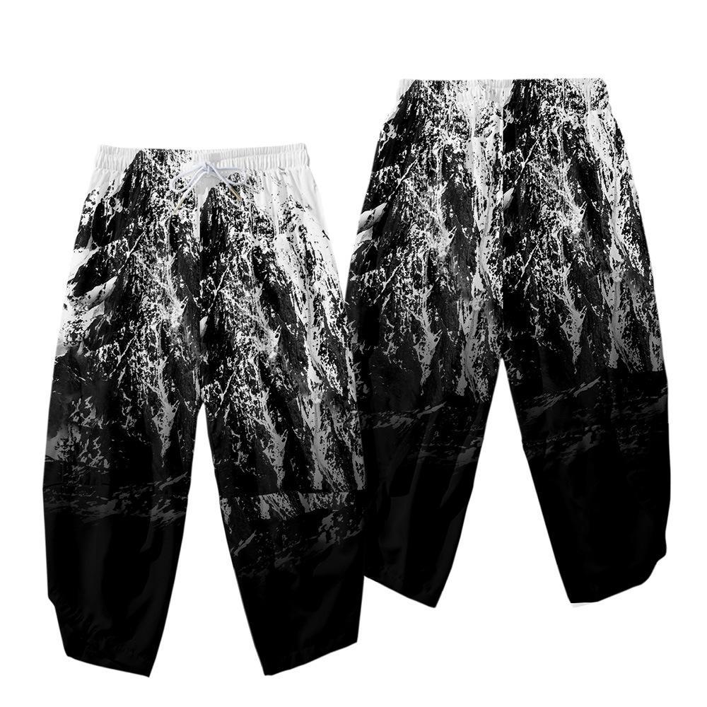 Kimono vest voor heren in japanse stijl, heren yukata, haori voor heren, klassieke samuraikleding, bedrukte bloemenkostuums, plus size vest: Broek / S