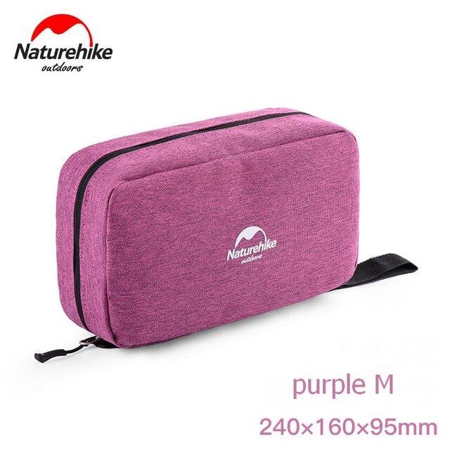 Naturehike unisex resor necessär arrangör hängande tvättpåse för badrum dusch rakning dopp kit necessär hygienväska: Lila-m