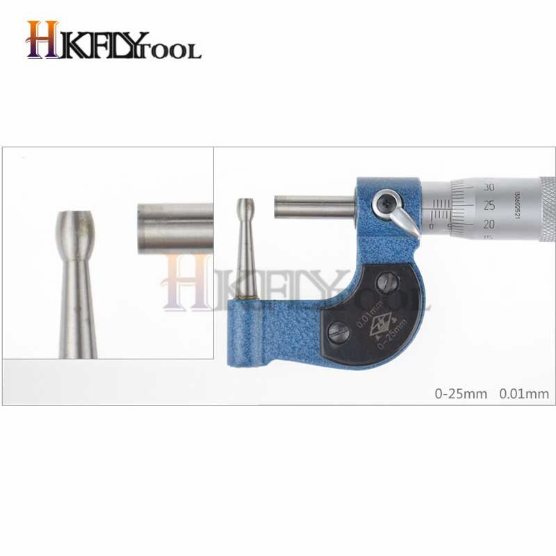 0-25mm rör mikrometer tjocklek mikrometer med trumhuvud vägg rörtjocklek mätverktyg