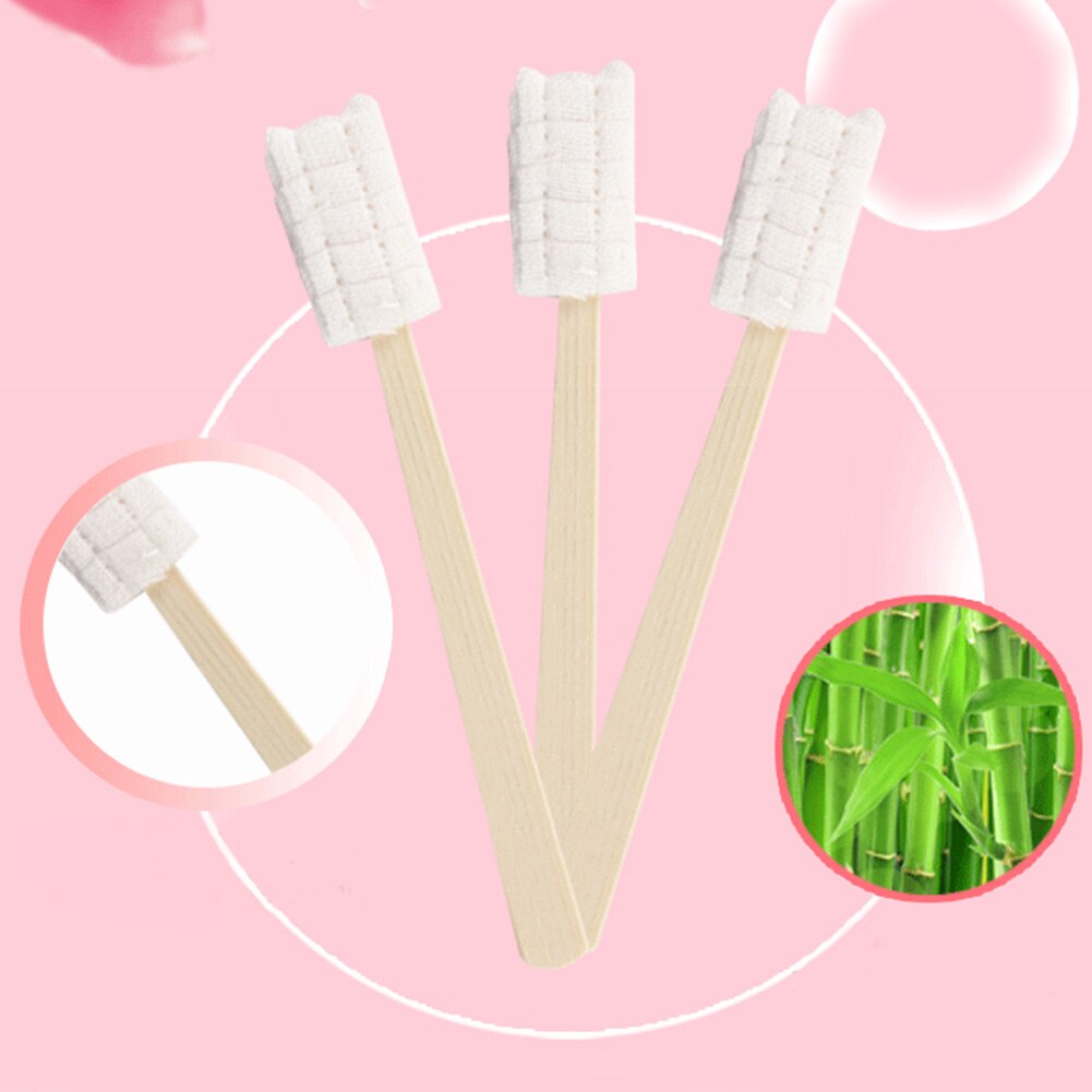 Bâton de soins jetables doux | 30 pièces/boîte petite tête à manche Long, nettoyage de bouche, Portable mois brosse à dents, bâton de soins doux, hygiène de salle de bains ménage