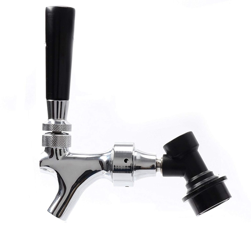 Beer Tap Faucet With Ball Lock Home Brewing Stainless Steel Stem Draft Beer Keg Faucet With Ball Lock Disconnect Chromed Body Fo: Default Title