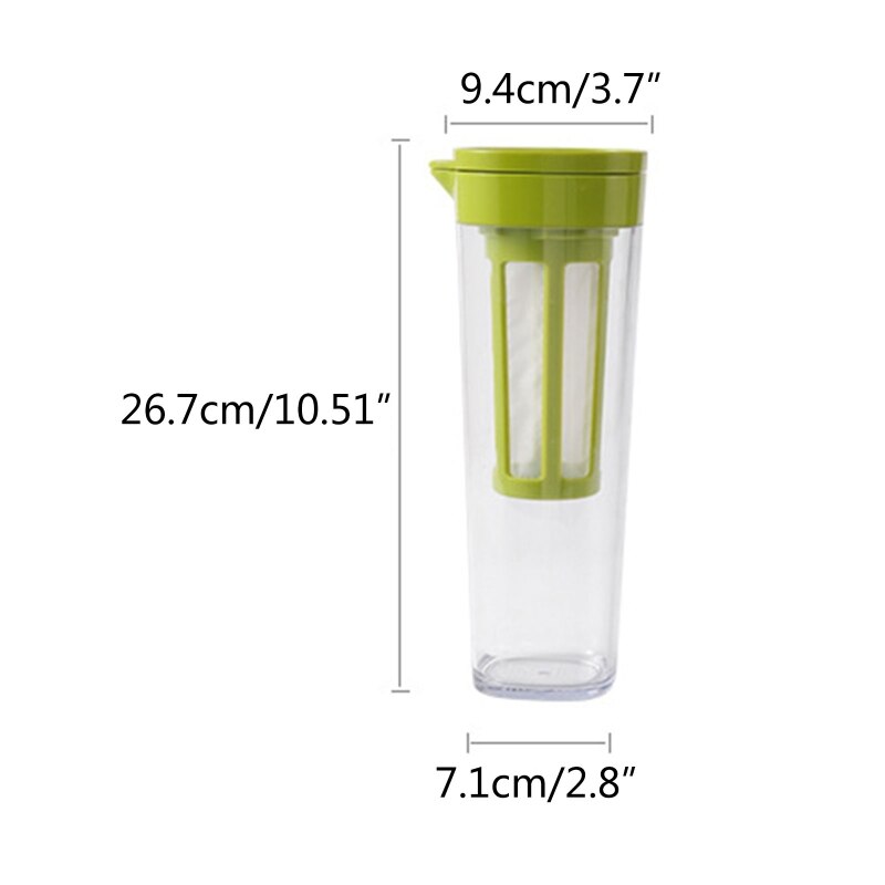 Water Jug with Filter Screen Heat Resistant Cold Beverage Storage Container for Home Kitchen Living Room Juice Pitcher
