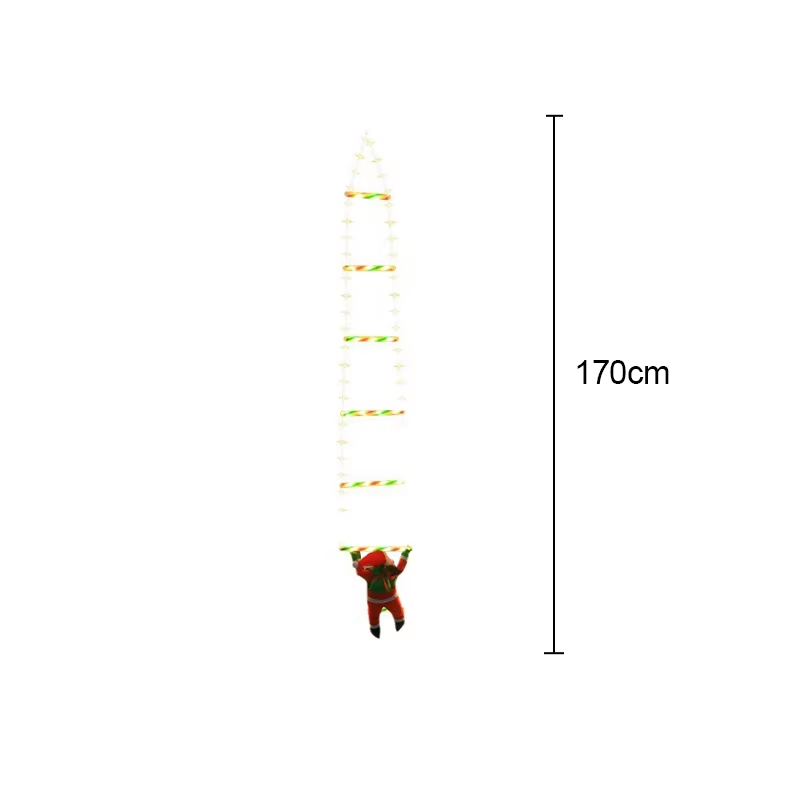 LED Weihnachtsdekorationen Feenlampe LED Leiterlampe mit Klettern Weihnachtsmann Zuhause draussen Weihnachtslicht Neujahr Ornamente s: M / Fluoreszenz Gelb