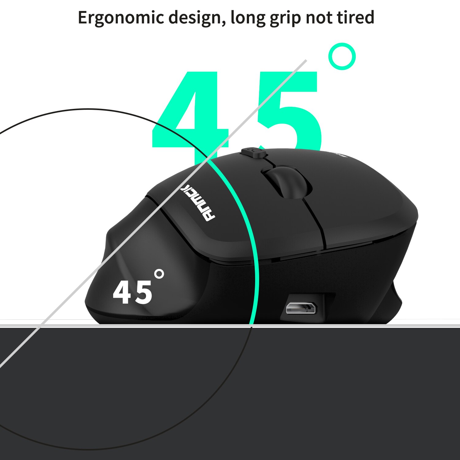 Anmck PM2 2.4G Wireless Gaming Mouse Office Business Silent Optical Mice USB Rechargeable Ergonomic Mouse For Computer PC Gamer