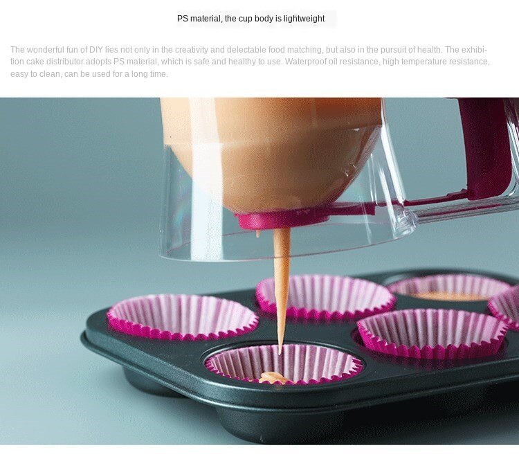 Cordless Electric Battery Powered Mixer Dispenser Pancake Cupcake Waffle Batter Maker Machine kitchen Whisk baking 12V