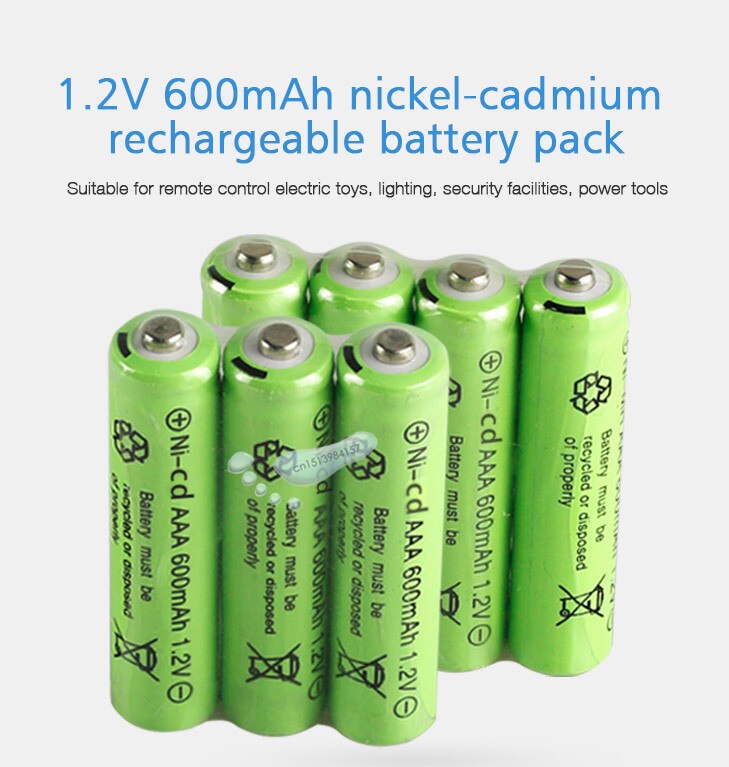 1,2 V 600 MAh AA/AAA NiMh-Verbraucherbatterie