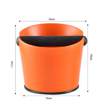 Coffee Espresso Knock Box ABS Stainless Steel Anti slip Coffee Grind Dump Bin Waste Bin with Detachable Knock Bar Barista: E