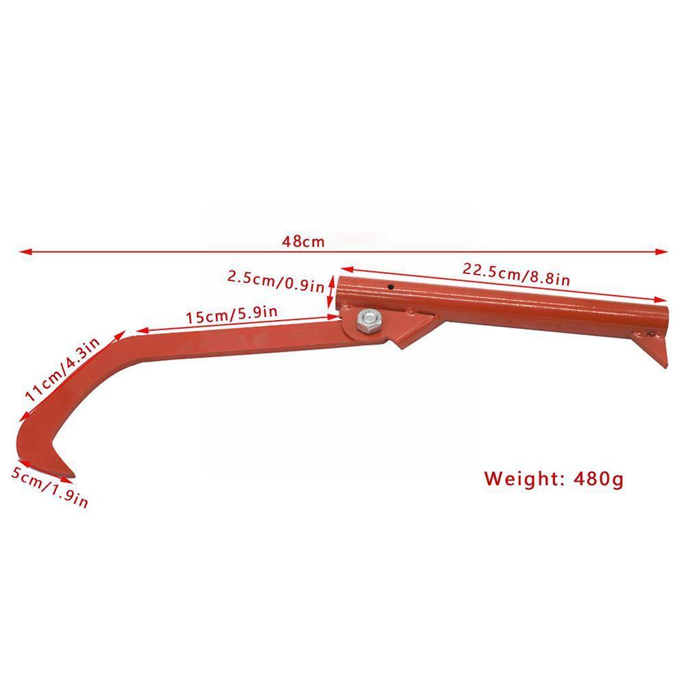 Steel Roller Felling Lever Lifter Log Peavy Home Transport Duty Heavy Cant Roller Handle) Rustproof Tool Hook Backyard (no Y6f3