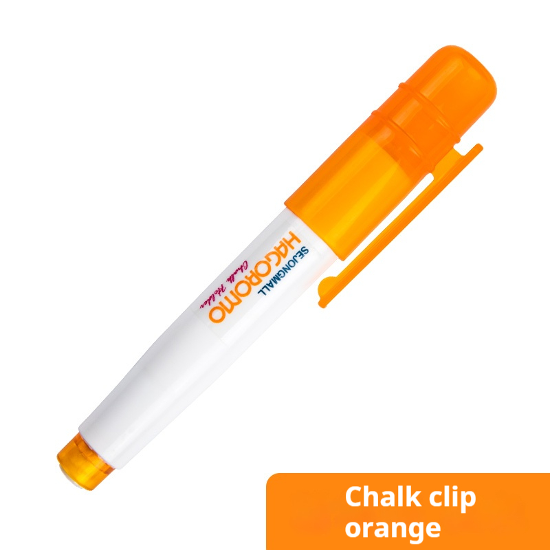 Magnetischer, langlebiger Kreidehalter, Clip-Kupplung, nicht schmutzige Hand, Kreideclip, Kreide-Extender für Lehrer, Schreiben von Kindern, Zeichenbrett: Orange