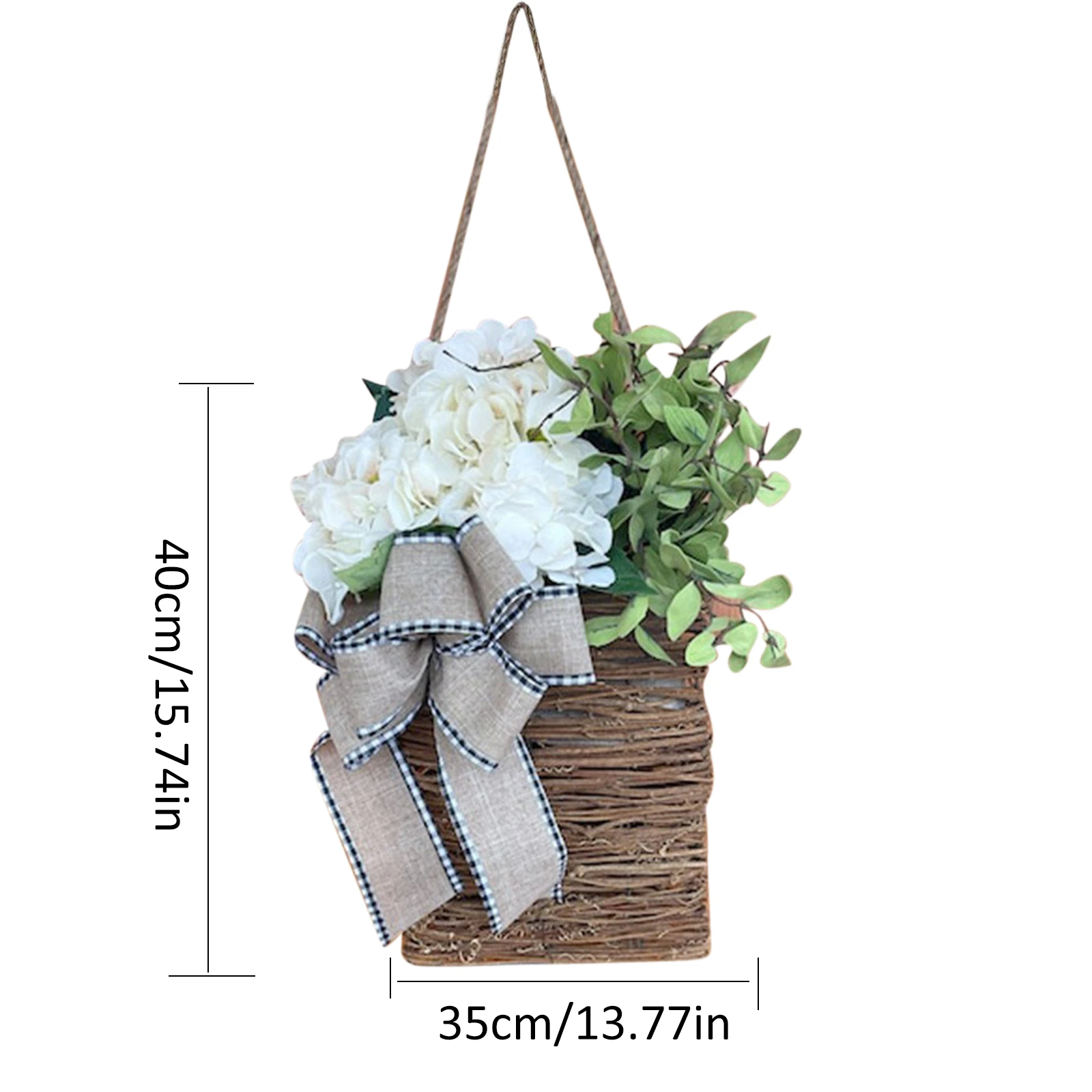 Ghirlande di lavanda per la decorazione della porta d'ingresso ghirlanda primaverile porta della fattoria appesa cestini di fiori di lavanda artificiale ghirlanda primaverile