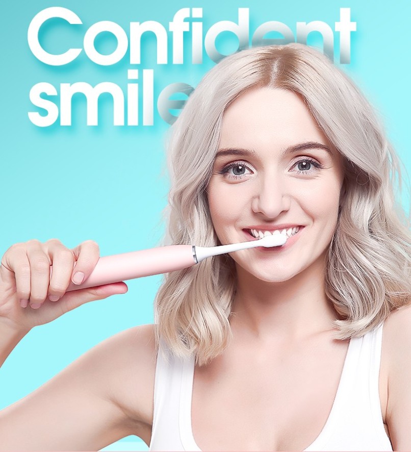JIMOK-cepillo de dientes eléctrico sónico para adulto, cepillo de dientes eléctrico recargable (K2)