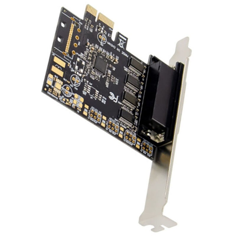 PCIE AX99100 1 Out 4S DB-9 Pin RS232 Serial Port Card Industrial Serial COM1 Port Expansion Card for PC