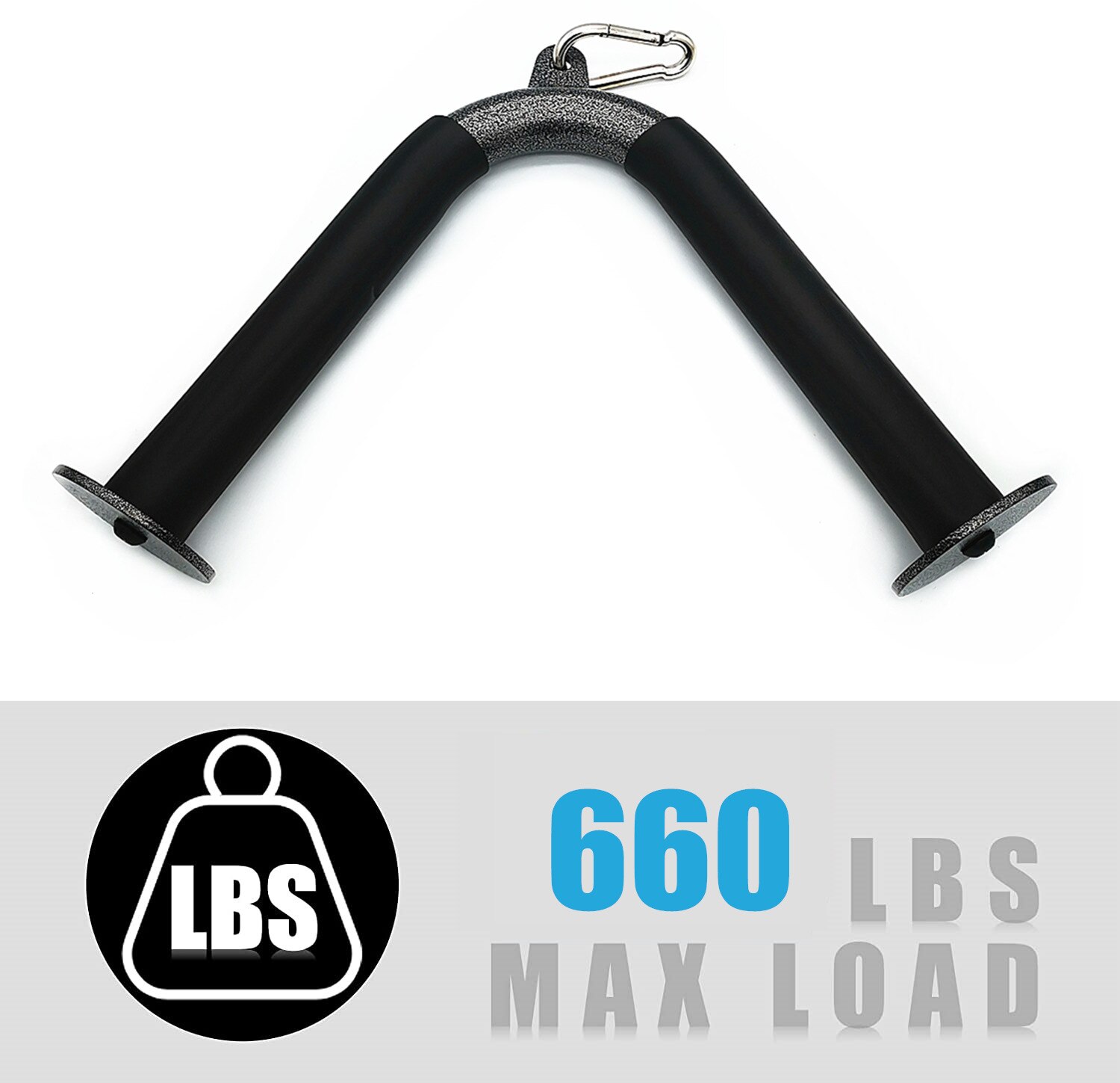 V-Shaped Bar Press Down Bar Home Gym Cable Machine Pull Down Attachment Multi Fitness Strength Training Workout Accessories
