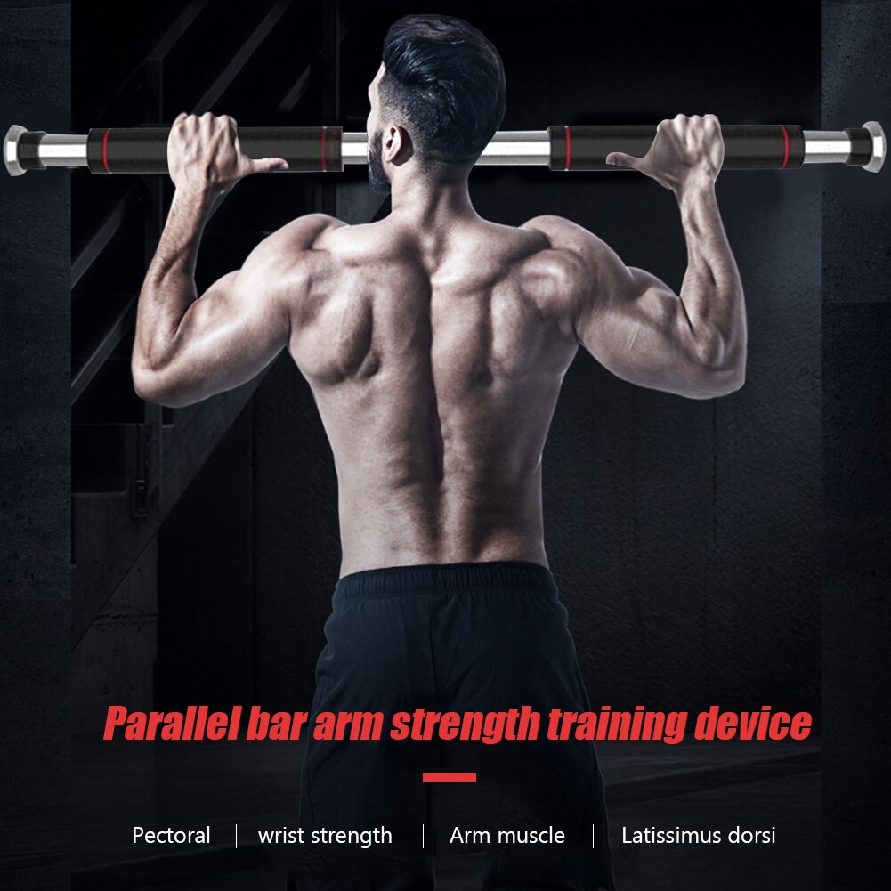 Stainless Steel Indoor Home Door Horizontal Bars Sports Workout Pull Up Arm Strength Training Exercise Bar Fitness Equipment