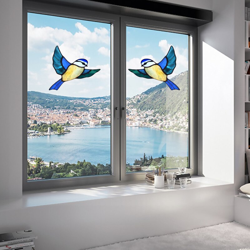 Cartoon Dier Patroon Muurstickers Vogel Behang Indoor Muur Raam Muurschilderingen Sticker Home Decoratie Voor Slaapkamer Woonkamer