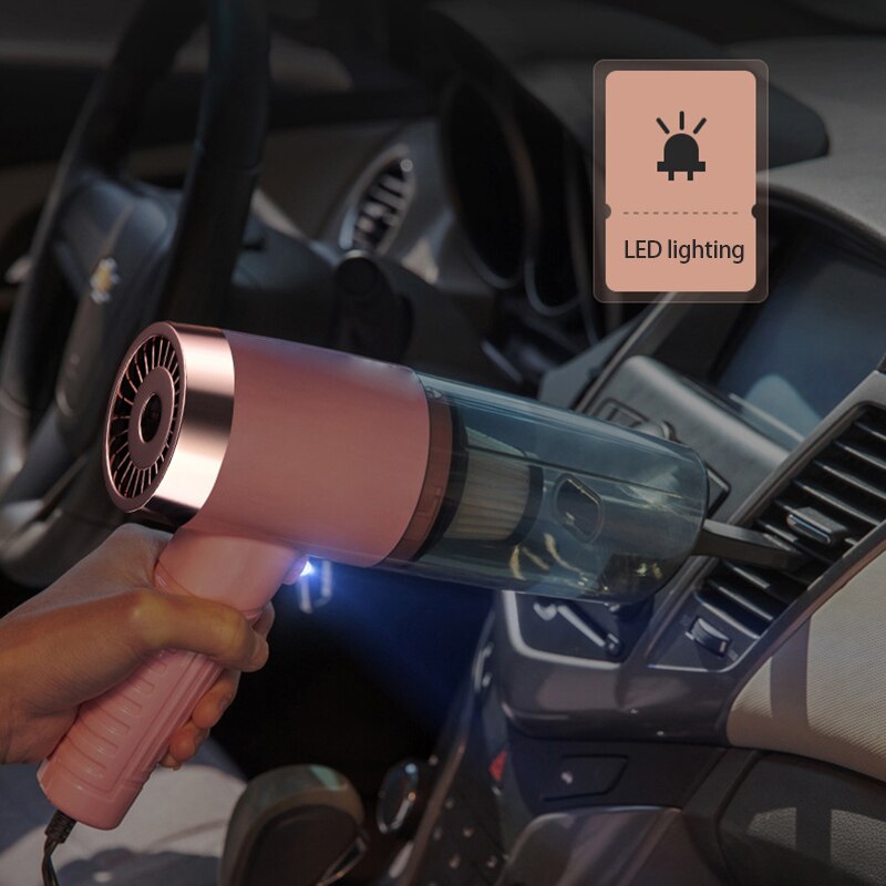 12V 120W Handheld Car Vacuum Cleaner Rechargeable Wet Dry Portable Mini Vacuum Cleaner With LED Light For Home Car Accessories
