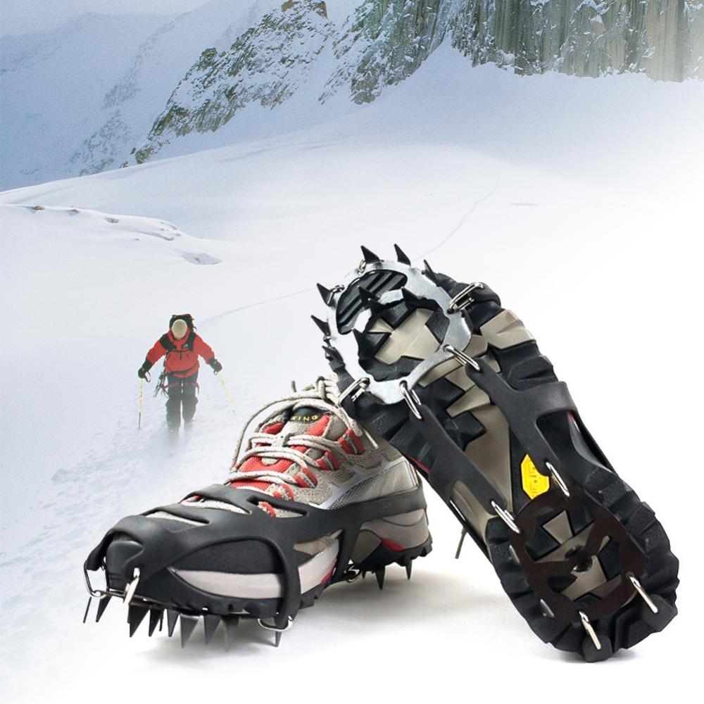 75% Discounts ! 1 Pair 18 Teeth Anti-Slip Ice Snow Grips Shoe Boot Traction Cleat Spikes Crampon