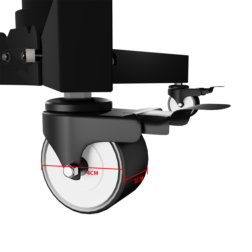 Opvouwbare Lichtstandaard Vloer Gemonteerde Katrol Beweging Metalen Statief Fotografie Spot Licht Softbox Fotostudio Wielen Basis