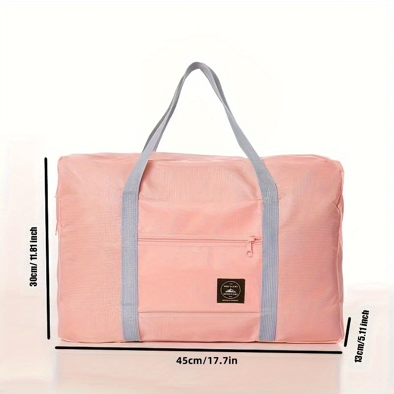 1 set of foldable large capacity travel luggage bag, expandable fitness bag, sports carry on, weekend luggage check-in