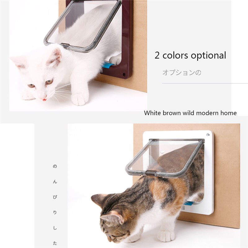 Intelligent Control Pet Cat Gate Dogs Door ABS Safe Animal Small Pet Cat Dog Gate Pet Supplies Flap Door Pet Product Kitten Door