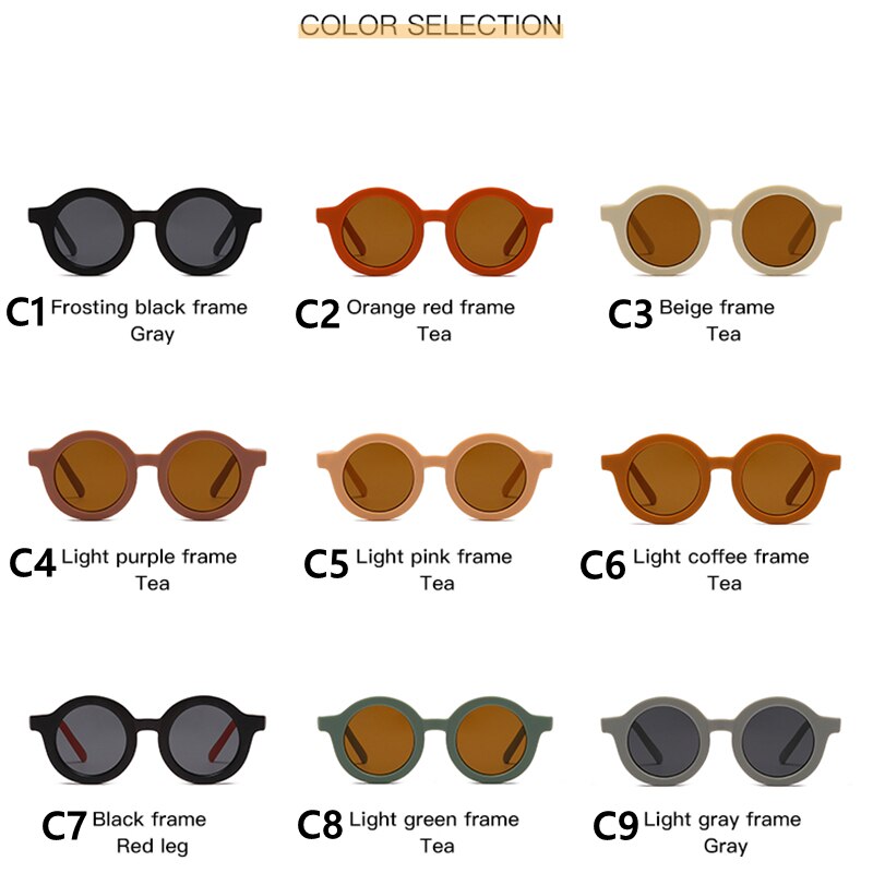 Children Polarized Sunglasses Rubber Round Unisex Boy Girl Famous Brand Sun Glases UV400 Kids Polaroid Sunglasses Tr90