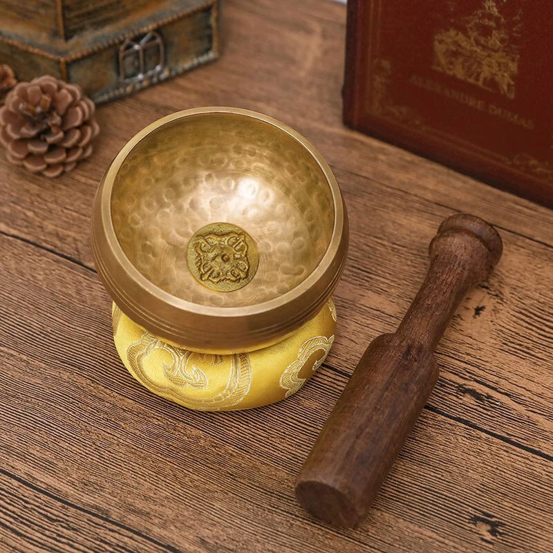 8cm håndlavet nepal tibetansk sangskål sæt resonans helbredende meditation yoga skål yoga med mallet ornament meditation