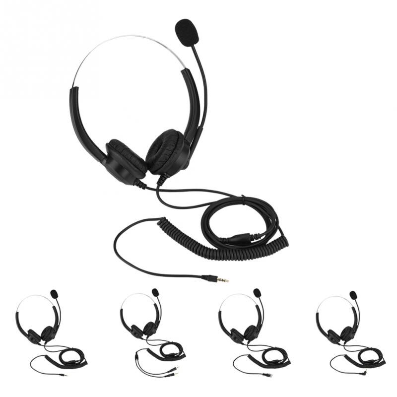 Call Center Headset Noise Cancelling Headphone With Crystal USB 3.5/2.5MM Plug For Customer Service/ Game/desktop box/computer