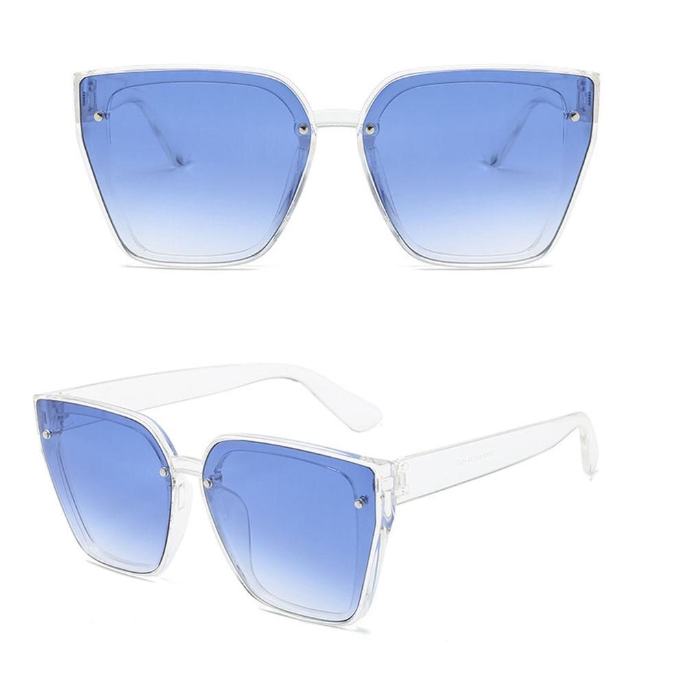 Kvinder fashionable retro alsidige solbriller stor ramme tynd ansigt solbrille: 05