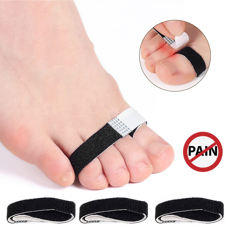 Pexmen 1/2/5/10Pcs Hammer Toe Straightener Toe Splints Cushions Bandages for Correcting Crooked & Overlapping Toes Protector: Red