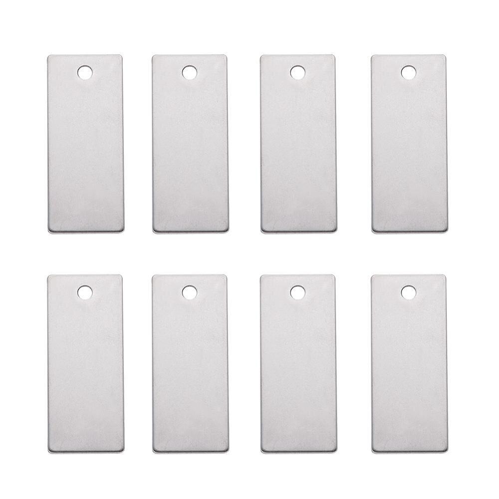 Pendentifs en acier inoxydable 304, étiquettes d'estampage rectangulaires, couleur, en acier inoxydable pendentif à breloques, 35x19.5x1mm, trou: 3mm
