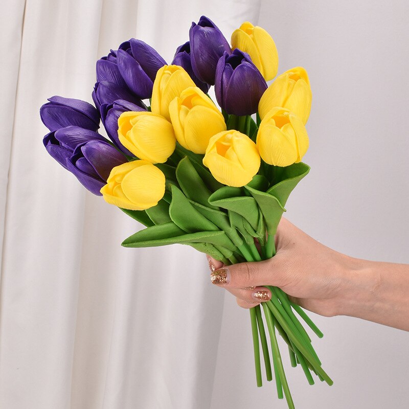 1PC 30cm Real Touch PU Tulips Artificial Flowers for Home Garden Bedroom Decoration flores artificiales para decoracion hogar