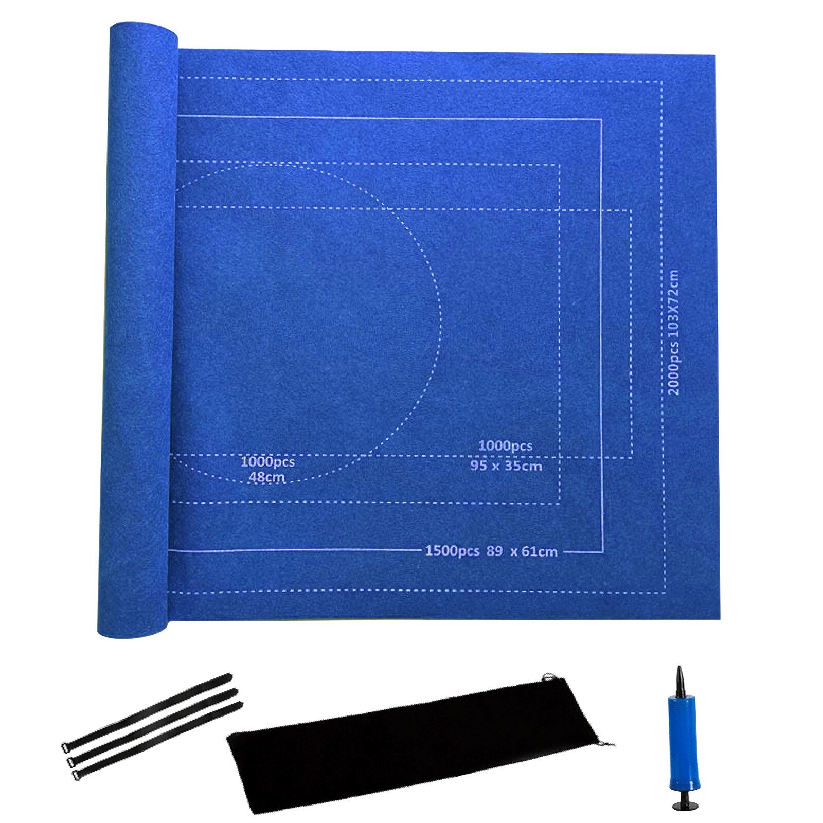 Estera de rompecabezas, rollo de rompecabezas, Alfombra de fieltro, manta de rompecabezas para hasta 2000 piezas, accesorios rompecabezas, bolsa de almacenamiento de viaje portátil
