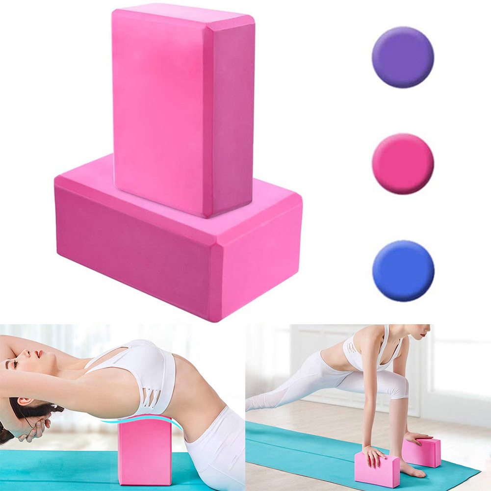 1 paar yogablöcke aus eva-schaumstoff, 3 x 6 x 9 cm, bequem, weich, rutschfest für übungen, pilates und fitness  zj55