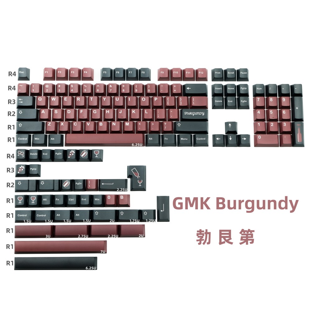 GMK Clone Cherry Profile Keycaps PBT Dye-Sub Wild Desert Botanical Fleuriste For Mechanical Gaming Keyboard 7u Keys Alice Layout: Orange