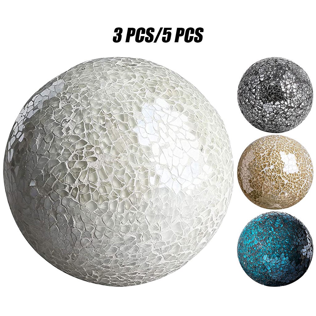 Conjunto de centro de mesa de bolas de esfera de mosaico, mosaico para adornos del hogar, decoración de mesa de comedor