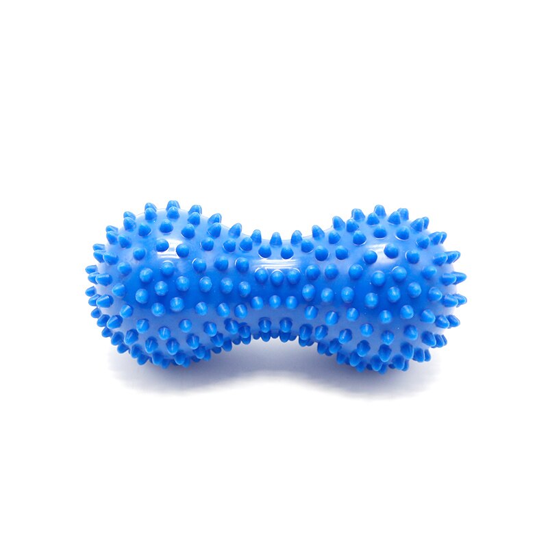 Peanut massage bold spiky trigger point relief muskelsmerter stress peanut ball terapi sundhedspleje gymnastiksal muskel relex apparater: Blå