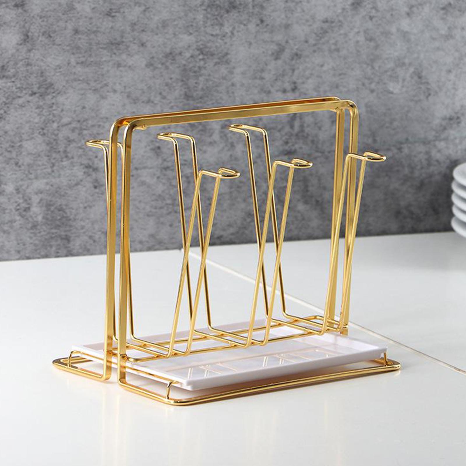 Kitchen Luxury Gold Cup Drying Rack Stand Iron Cup... – Grandado