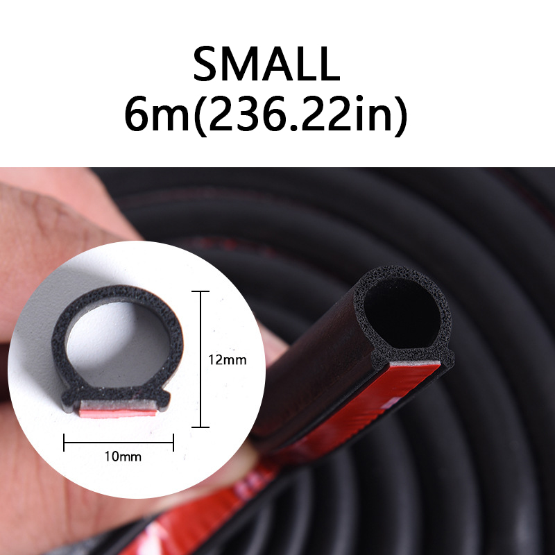 D Shape Car Door Waterproof Weatherstrip Strip Car Rubber Strip Seal Epdm Auto Rubber Door Seals For Car Exterior Parts: Blue