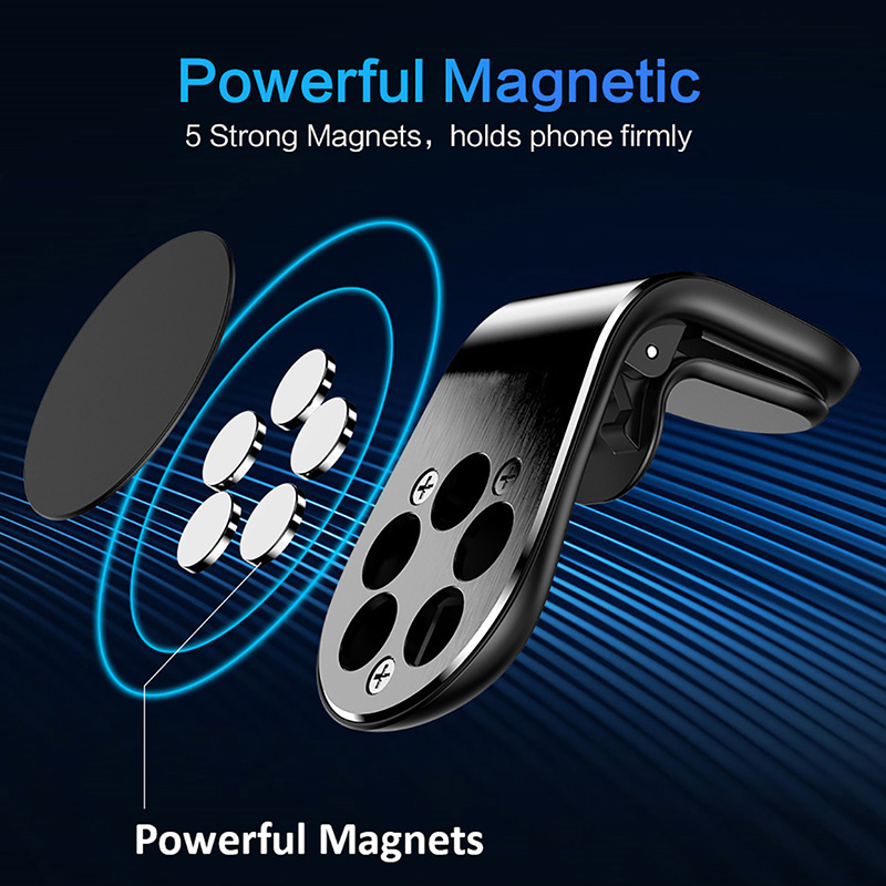 Magnetic L-Type Phone Holder in Car Car Magnetic Phone Holder Strong Magnetism Universal Suit to All Model Cellphone