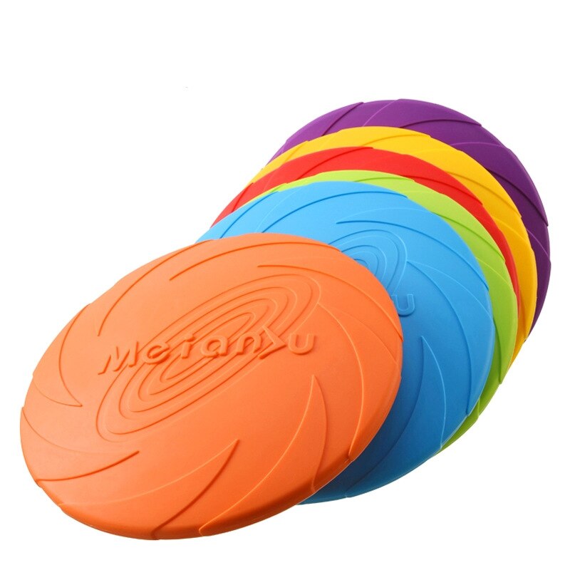 Dog Flying Disk Toy Eco Friendly Soft Rubber Floatable UFO Resistant Bite Chew Disk Puppy Interactive Training Pet Supplies