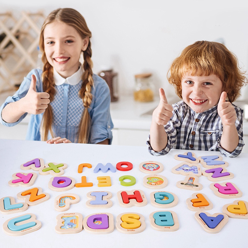 Wooden A-Z Letters With Magnetic Letters For Toddlers ABC Toddler Games For Spelling And Phonics