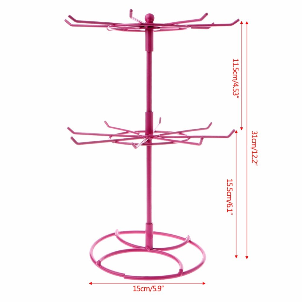 JAVRICK Jewelry Display Rack - 31cm Height Rotating Chain Holder Stand for Necklaces