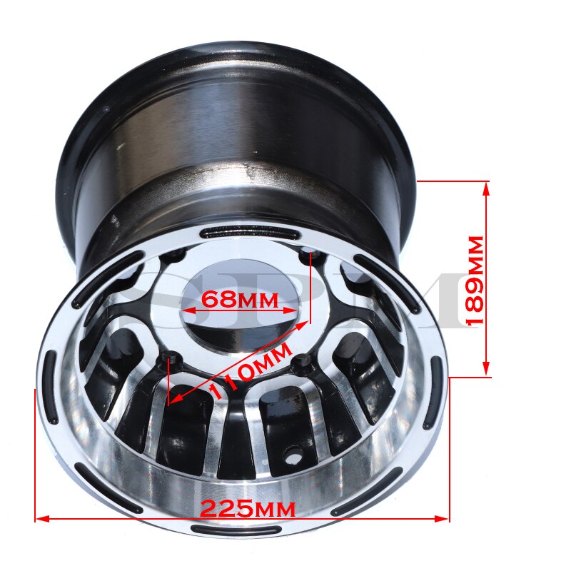 8 Inch Atv Accessoires Voor-en Achterwiel Hub Go-Kart Off-Road 4 Wiel Aluminium Velgen Voor 19 /20 /21x7.00-8 18 /20x9.50-8 Band: Rear wheel hub