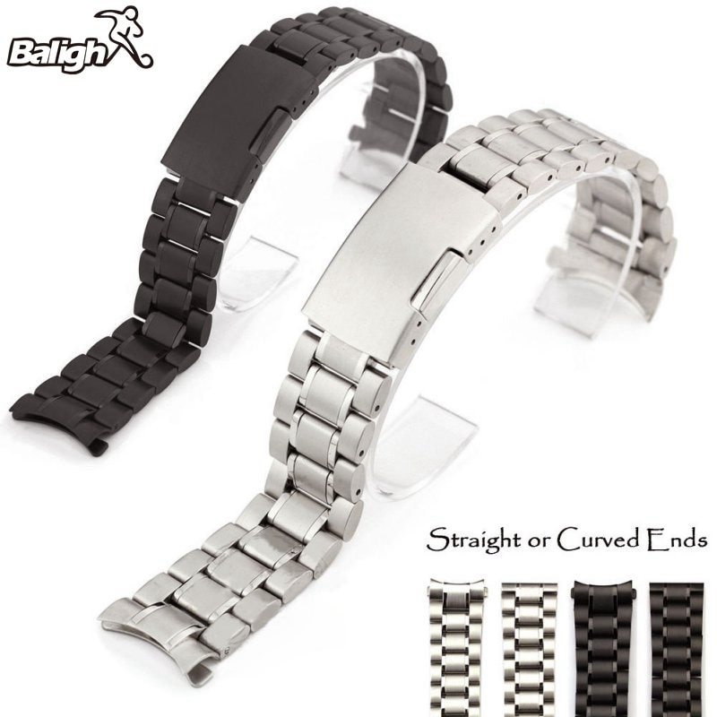 Men Watch Band Strap Stainless Stell Deployment Clasp Speed Master Wrist Women Band 18mm 20mm 22mm 24mm