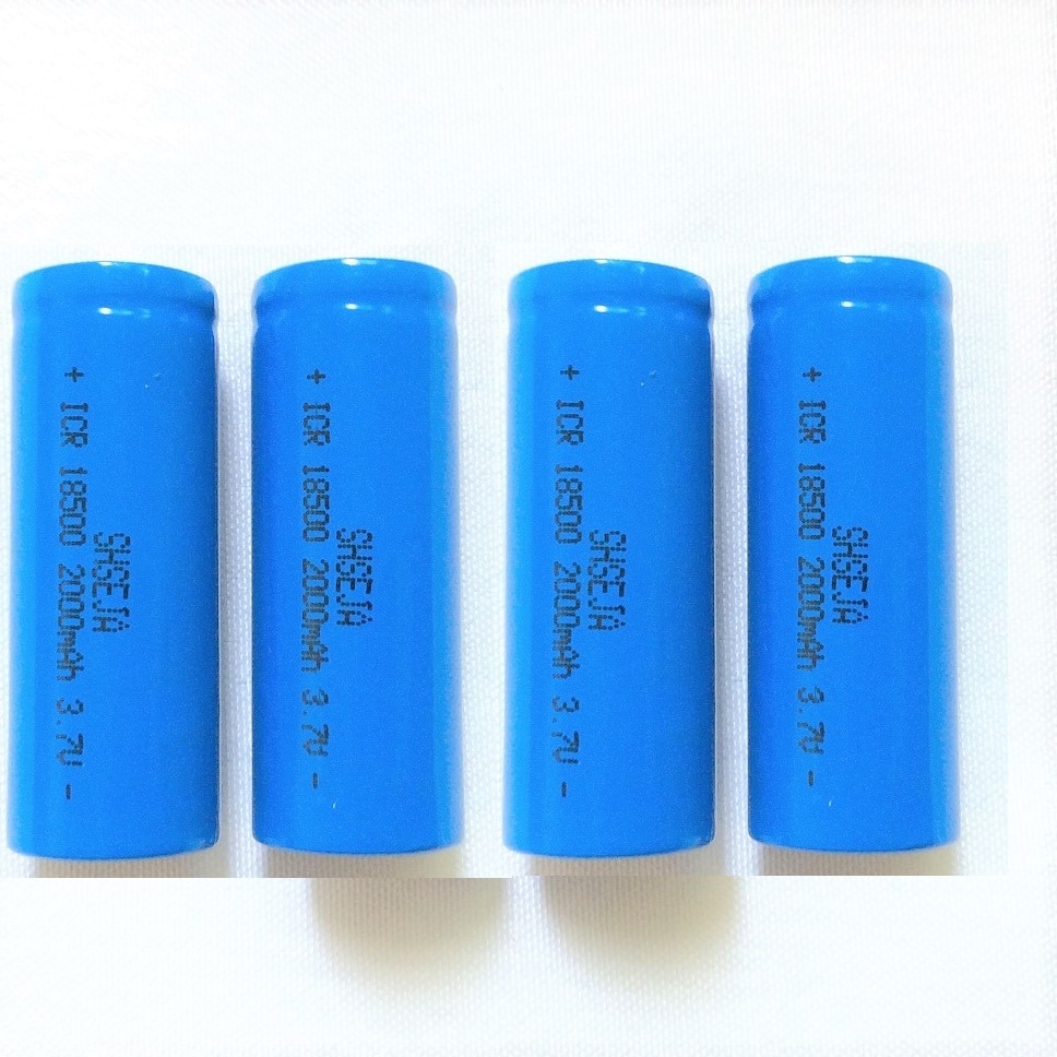 4 st/parti 18500 batteri 3.7v 2000 mah uppladdningsbart batteri